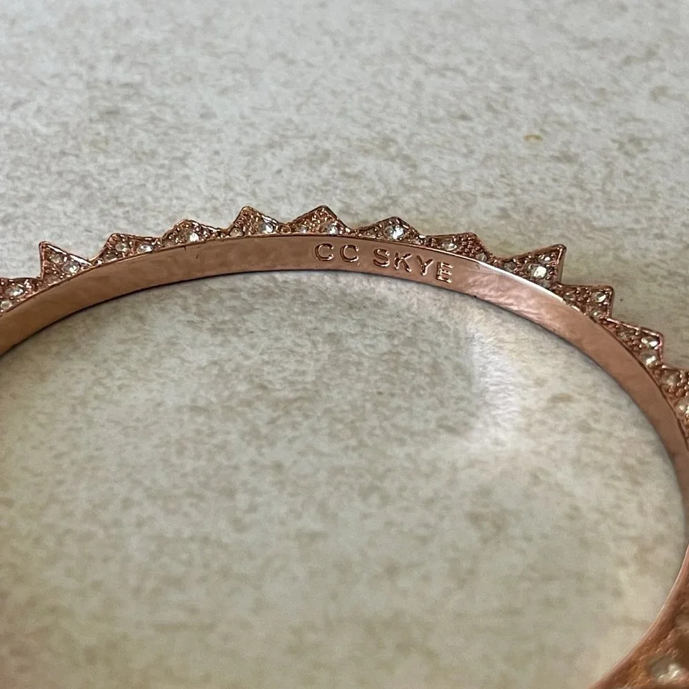 CC Skye Rose Gold Pave Bangle Bracelet